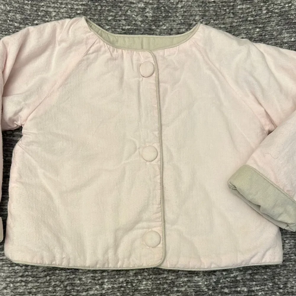 EUC Bella Bliss Reversible Light Pink/Tan jacket size 4